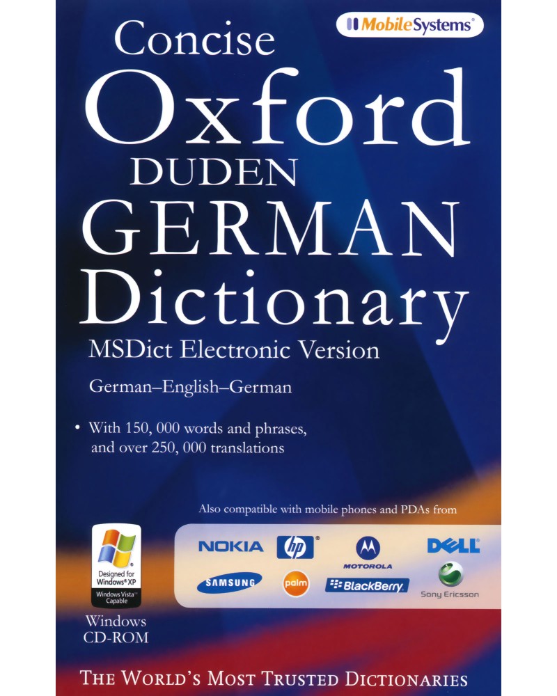 Concise Oxford-Duden German Dictionary : MSDict Electronic Version - 