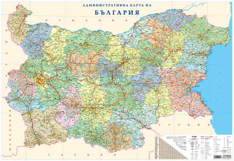 административна карта на българия