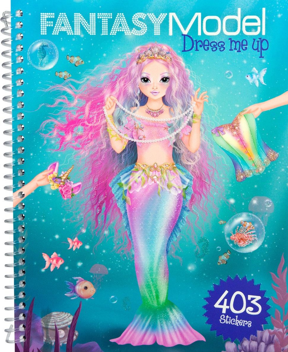 Dress me. Topmodel - Fantasy model Dress me up Sticker book. Альбом Top model Fantasy Русалка. Журнал топ модели. Топ модель альбом.