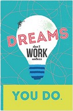  Simetro books Dreams don't work unless you do - 11 x 16 cm   Vintage gifts - 