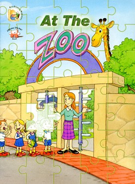 Jigsaw Sticker Books: At the Zoo -  