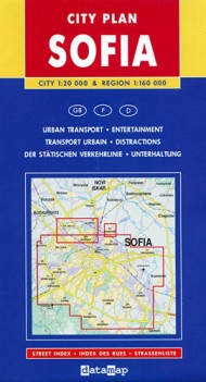 City Plan of Sofia and Area - M 1:20 000 - 