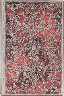  Paperblanks Garnet - 9.5 x 14 cm   Silver Filigree - 